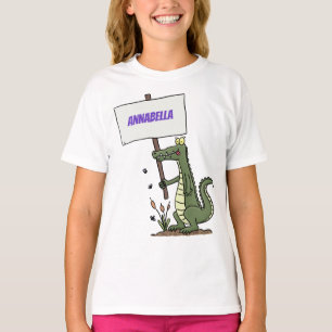 T-shirt Aligator de crocodile drôle avec dessin animé