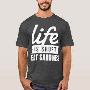 T-shirt Alimentation amusante en canne La vie est courte M