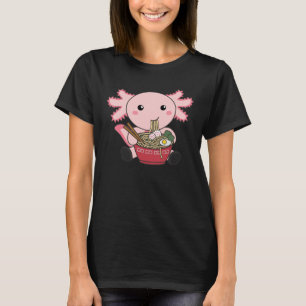 T-shirt Alimentation Axolotl Ramen Japonais Nourriture Kaw