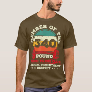 T-shirt Alimentation de 340 livres Banc de presse Poids
