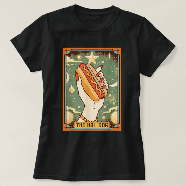 T-shirt Alimentation du pied de page Carte Tarot Chien Cha (Design devant)