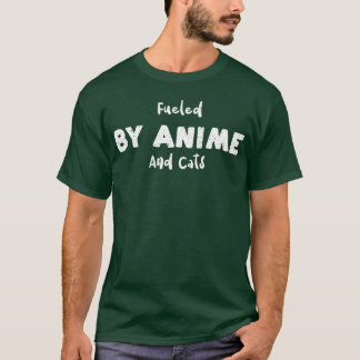 T-shirt Alimenté Par Anime Et Chats Chats
