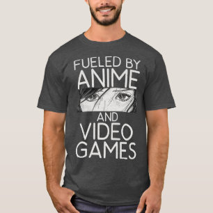 T-shirt Alimenté Par Anime Et Jeux Vidéo Drôle Otaku Anime