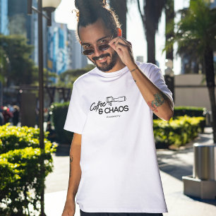 T-shirt Alimenté par Café & Chaos, Thé Lover Café