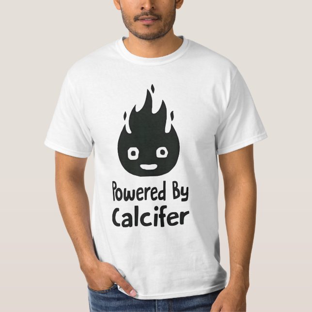 T-shirt Alimenté par Calcifer (Devant)