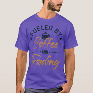 T-shirt Alimenté par Coffee et Trading Bull Bear Investor 