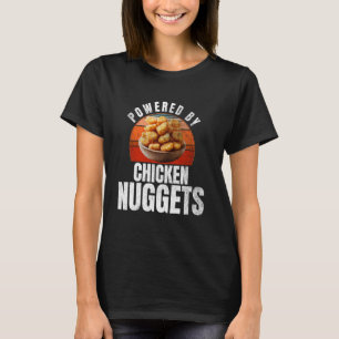 T-shirt Alimenté par des nuggets de poulet Funny Chicken