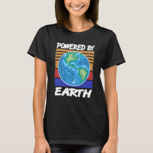 T-shirt Alimenté Par EARTH Rétro Système Solaire Conceptio