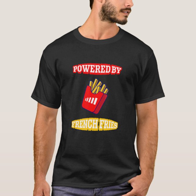 T-shirt Alimenté Par Français Fries Français Fray Day Enfa (Devant)