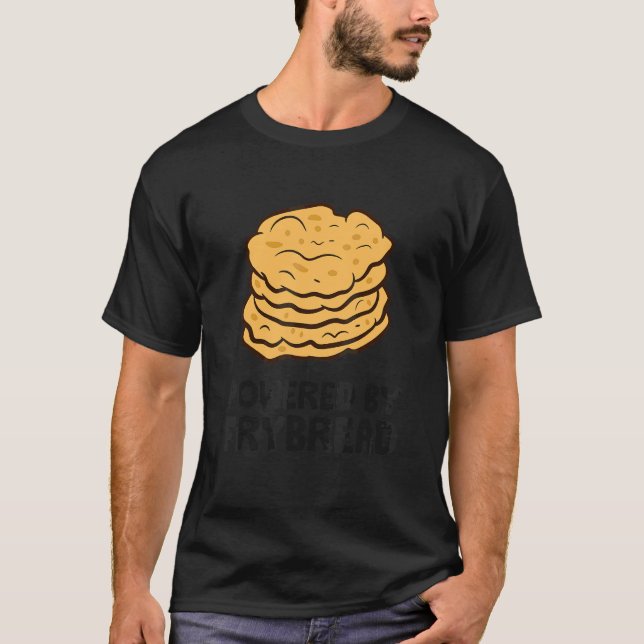 T-shirt Alimenté par Frybread Fry Bread (Devant)