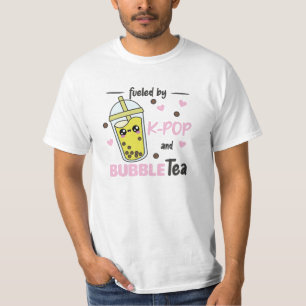 T-shirt Alimenté Par K Pop Et Bubble Tea Kawaii Boba Tea