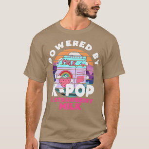 T-shirt Alimenté Par KPop & Lait De Fraise Kawaii 