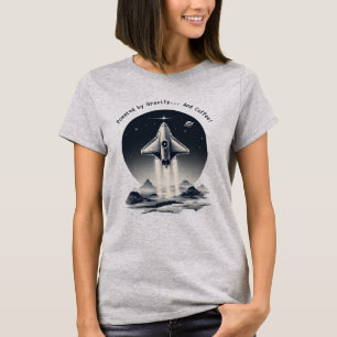 T-shirt Alimenté par la gravité et le café