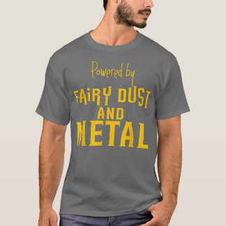 T-shirt Alimenté Par La Poussière Et Le Métal Fraisés —