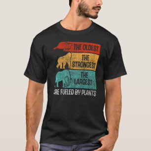 T-shirt Alimenté Par La Tortue Plante Gorilla Elephant Veg