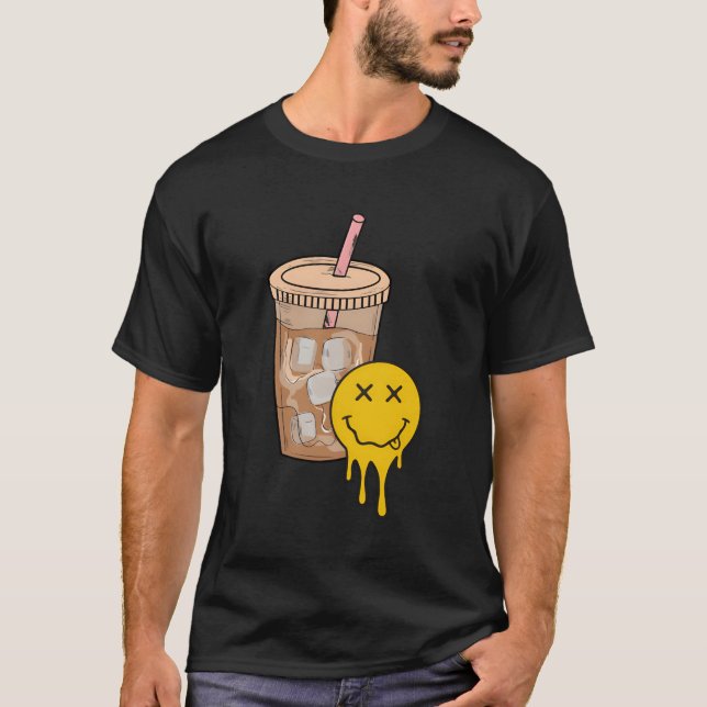 T-shirt Alimenté Par Le Café Glacé Et L'Anxiété Santé Tal  (Devant)