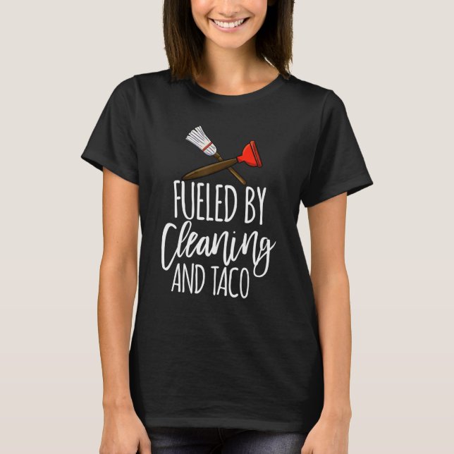 T-shirt Alimenté Par L'Équipe De Nettoyage Et De Nettoyage (Devant)