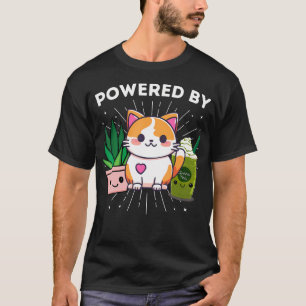 T-shirt Alimenté par les chats Plantes Thé vert matcha gla