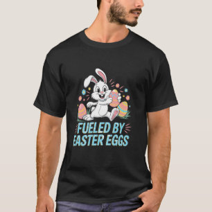 T-shirt Alimenté par les œufs de Pâques Jour de Pâques Œuf