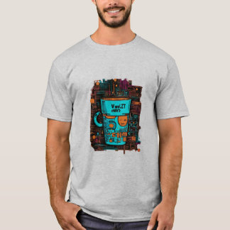 T-shirt Alimenté par l'IA et le café