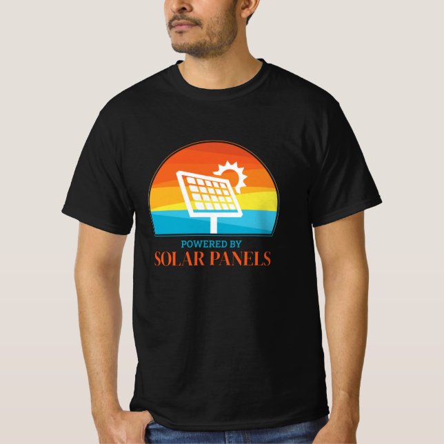 T-shirt Alimenté Par Panneaux Solaires Soleil Photovoltaïq (Devant)