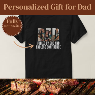 T-shirt Alimenté par Papa BBQ Drôle