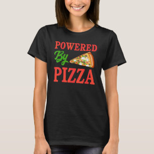 T-shirt Alimenté par Pizza Pizzaholics Italian Pizza  