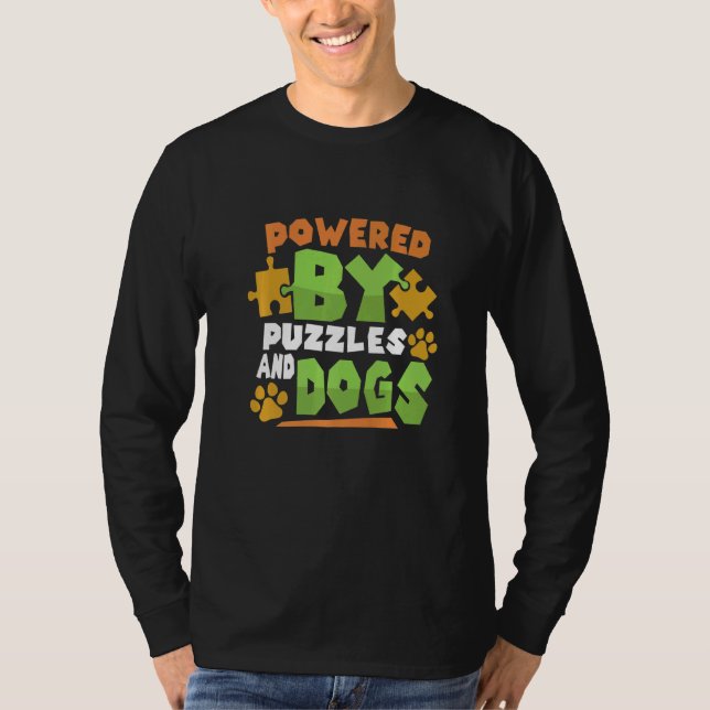 T-shirt Alimenté Par Puzzles Et Chiens Puzzle Puzzler Boar (Devant)