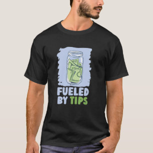 T-shirt Alimenté Par Tips Server Restaurant Worker Waiter