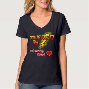 T-shirt Alimenté par un coeur donné sans batterie