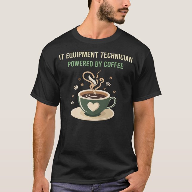 T-shirt Alimenté Par Un Technicien En Équipement Informati (Devant)