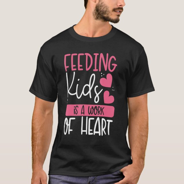 T-shirt Alimenter Les Enfants Est Une Oeuvre De Coeur u201 (Devant)
