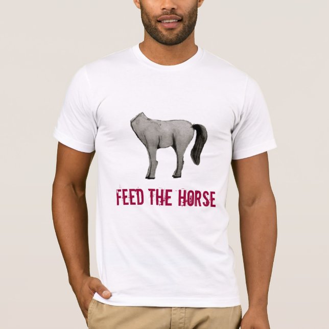 T-shirt Alimentez le cheval (Devant)