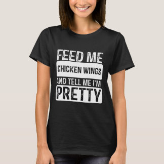 T-shirt Alimentez-Moi Des Ailes De Poulet - Bbq Lover Fume