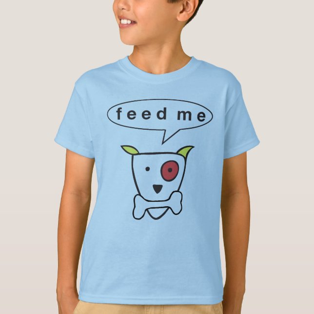 T-shirt "Alimentez-moi" les enfants pièce en t (Devant)