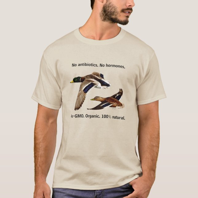 T-shirt Aliments biologiques sauvages Chasse au canard amu (Devant)