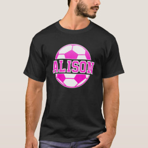 T-shirt Alison Nom Filles Football Jouer Football Sport Fa