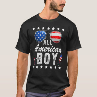 T-shirt All American Boy 4 juillet Lunettes de soleil Fami