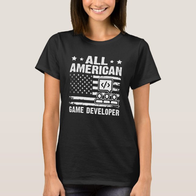 T-shirt All American Game Developer (Devant)
