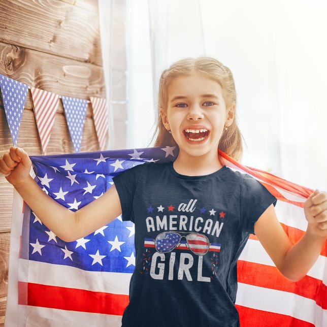 T-shirt All American Girl 4th July  (Créateur téléchargé)