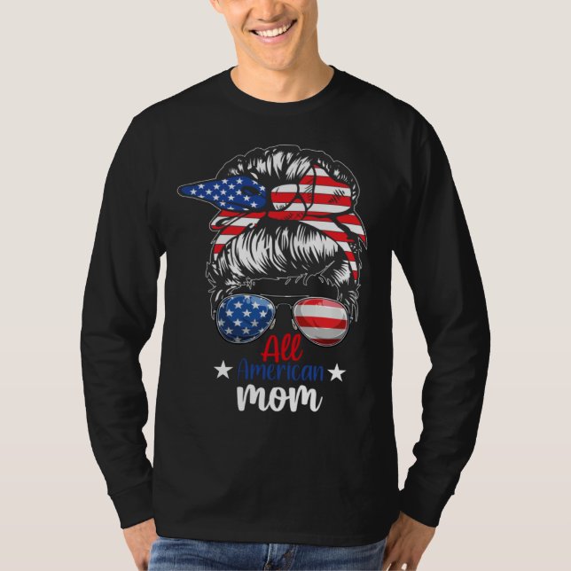 T-shirt All American Mom 4th of July Party (Devant)