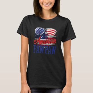 T-shirt All American Pawpaw Sunglasses US Flag 4th of July