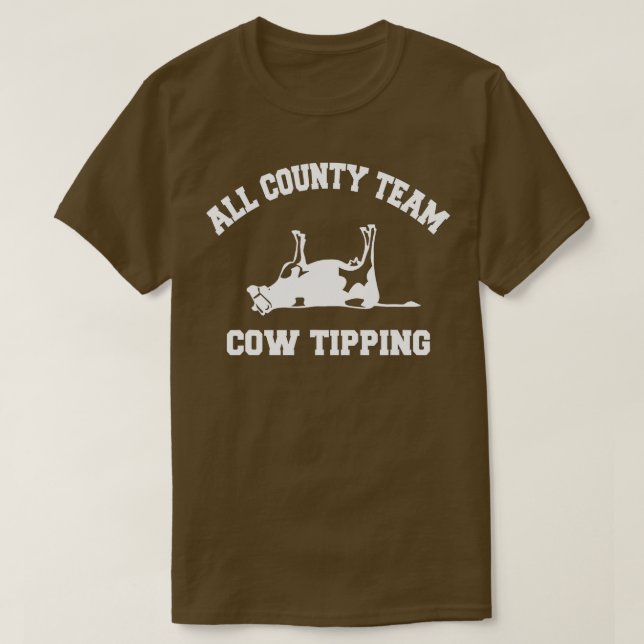 T-shirt All County Team Cow Tipping  (Design devant)