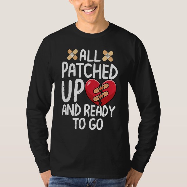 T-shirt All Patched Up Open Heart Surgery Recovery Survivo (Devant)