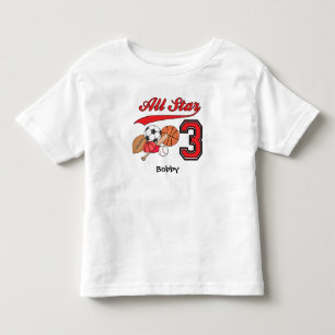T-shirt All Star Sports 3e anniversaire Toddler