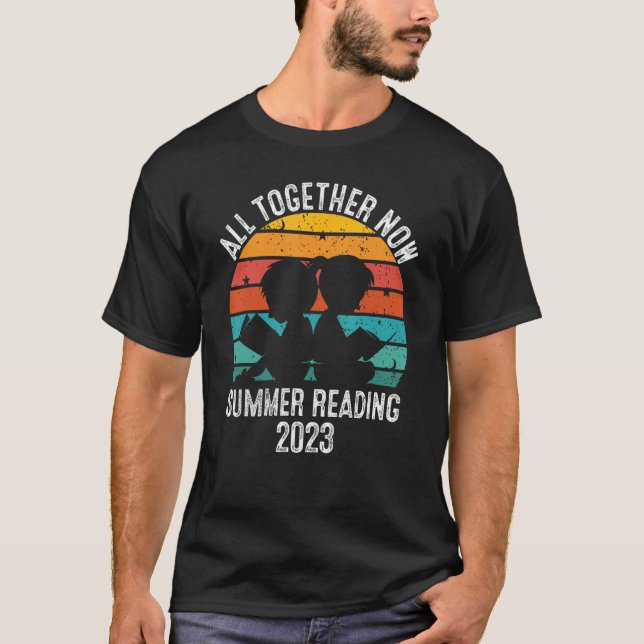 T-shirt All Together Now Summer Reading 2023 Rainbow Hand  (Devant)