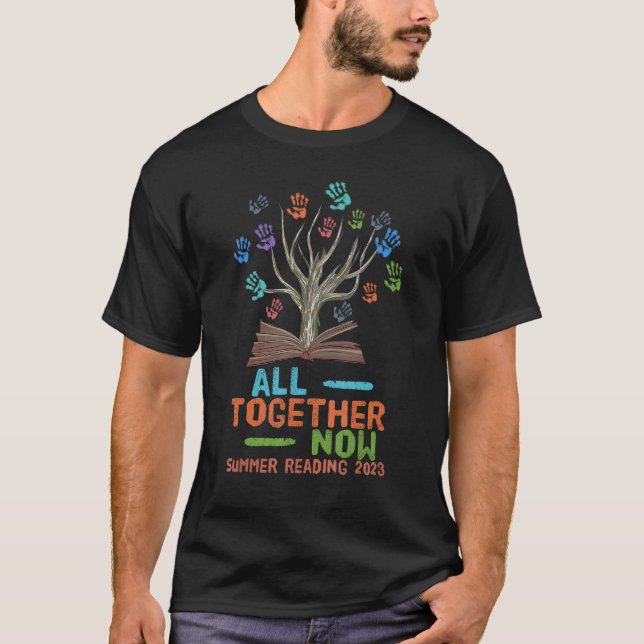 T-shirt All Together Now Summer Reading Program 2023 Hand  (Devant)