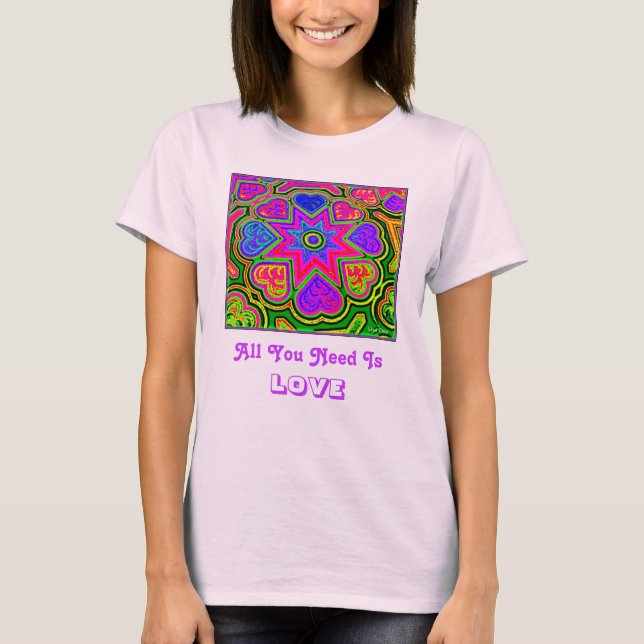 T-shirt 'All You Need Is Love' Ladies' (Devant)