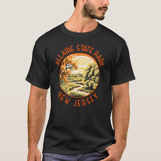 T-shirt Allaire State Park New Jersey Retro perturbé (Devant)