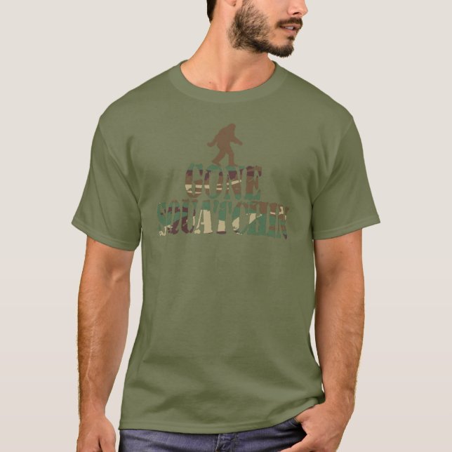 T-shirt allé de police de Squatchin Camo (Devant)
